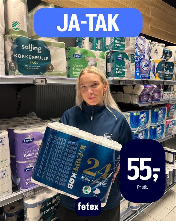 Ja Tak: KÆMPEKØB LUKSUS-PAPIR JA TAK!