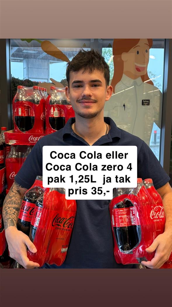 Coca cola eller Zero 4 pack 1,25L