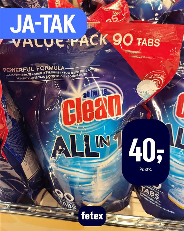 At home clean opvaske tabs